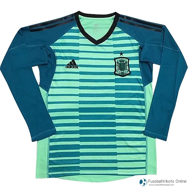 Spanien Trikot ML Torwart 2018 Grün Fussballtrikots Günstig